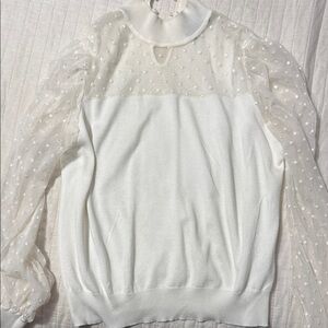 Forever 21 Sheer Polka Dot Top